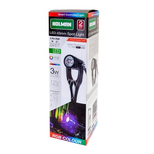 HOLMAN GARDEN SPOT LIGHT 43MM RGB SLRGB433